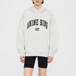 ANINE BING SPORT HARVEY SWEATSHIRT IN HEATHER GREY